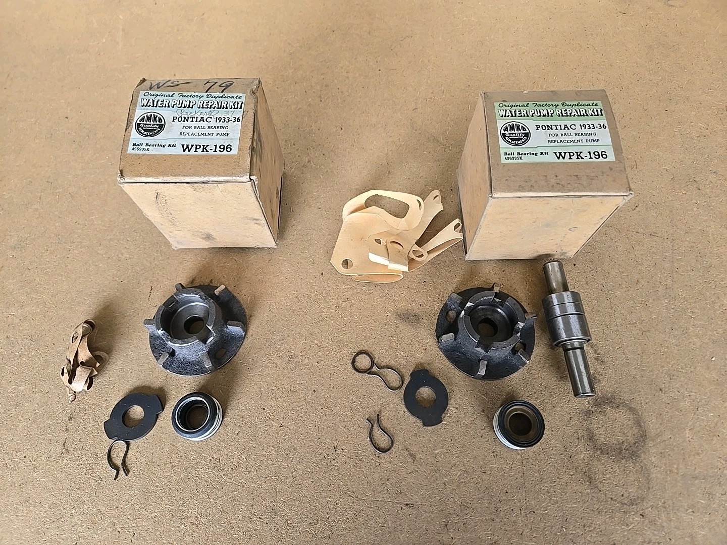 2 Vintage NOS 1933-1936 Pontiac Water Pump Repair Kits 2 Vintage NOS 1933-1936 Pontiac Water Pump Repair Kits