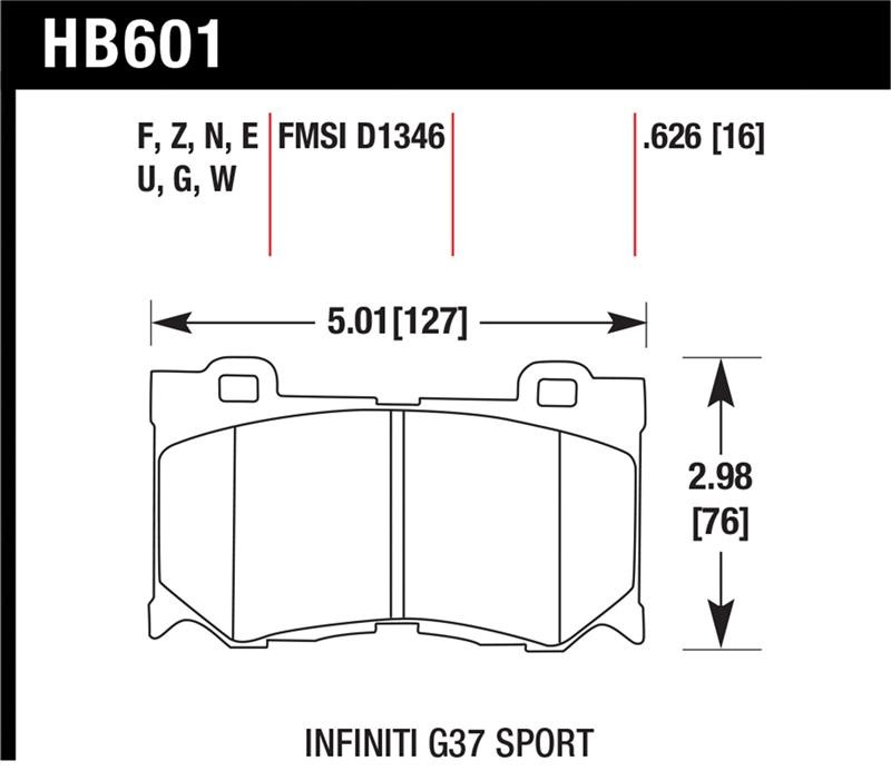Hawk DTC-30 Front Brake Pads HB601W.626