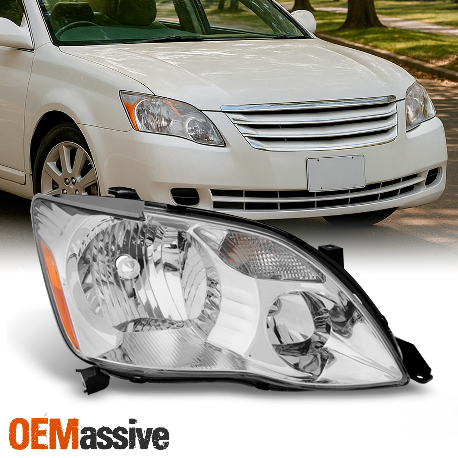Fits 2005-2007 Toyota Avalon Passenger Right RH Side Halogen Type Headlight Lamp