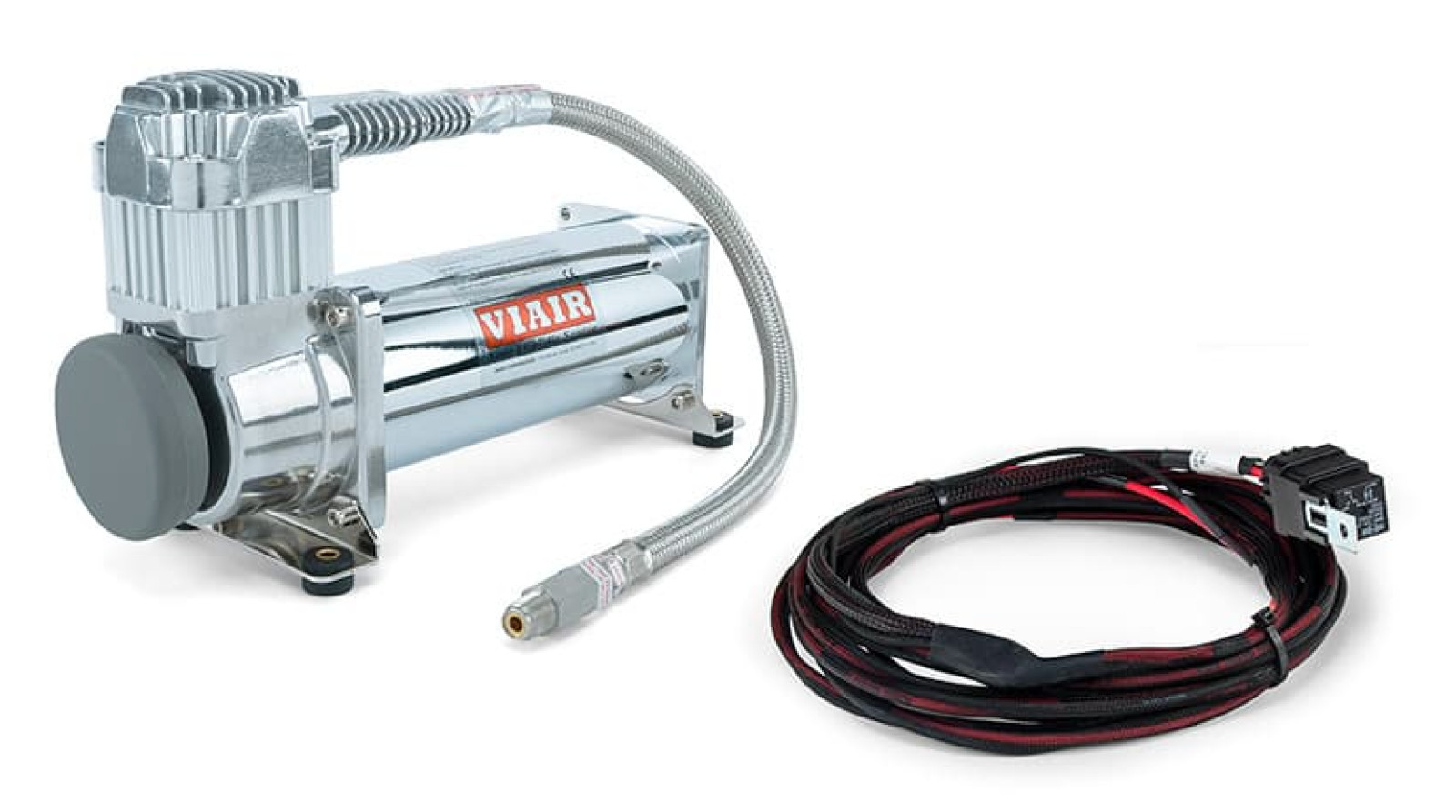 VIAIR Chrome 444C High-Performance Air Compressor, 200 PSI with AirLIFT harness