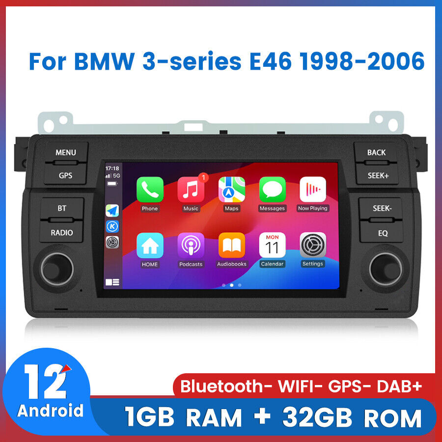 32GB Android Car Radio Stereo For BMW 3-series E46 1998-2006 GPS NAVI BT RDS SWC