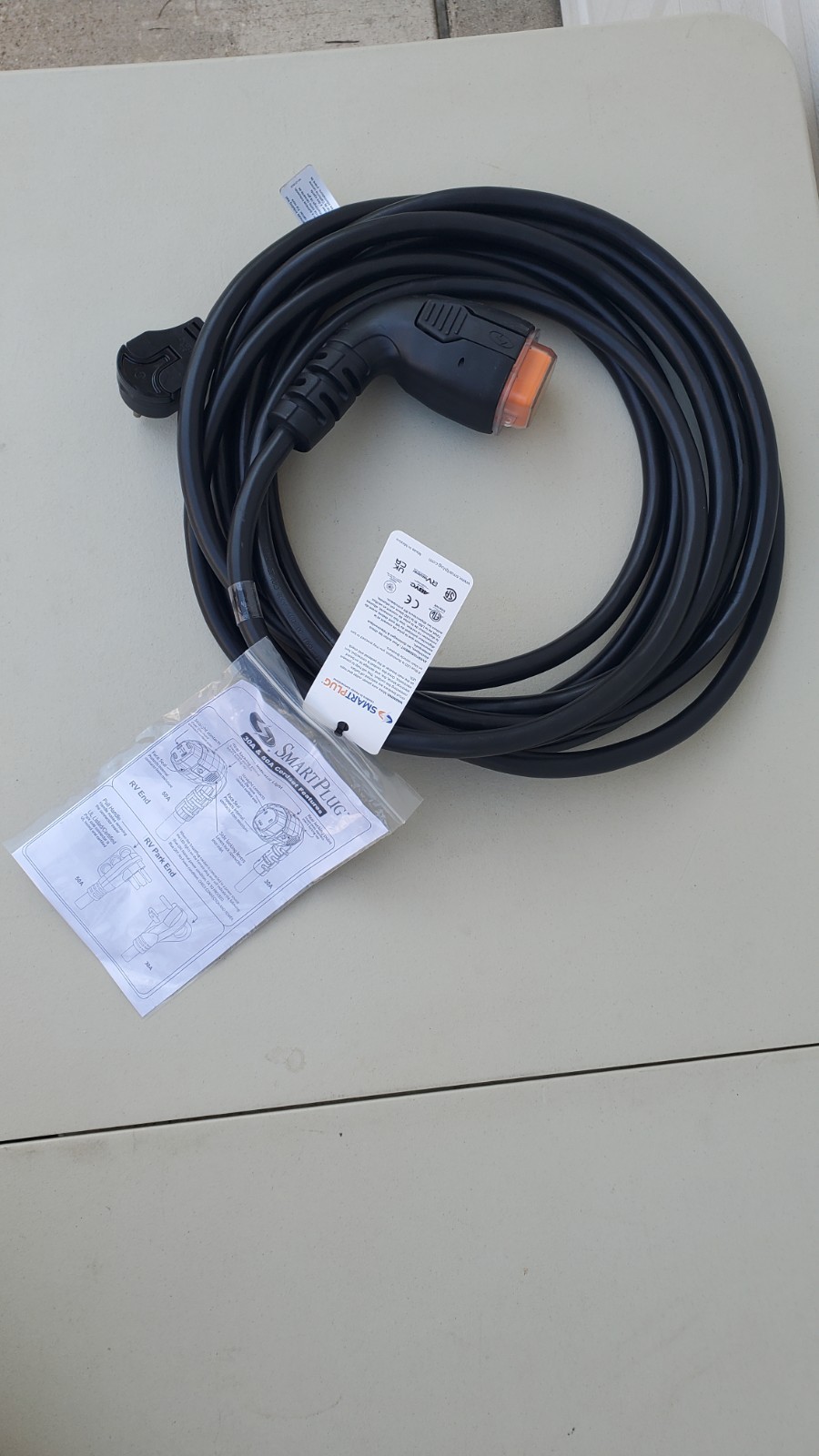SmartPlug RV 30 Amp Cord 30 ft - Black (SPS X Park Power. R3030A. 