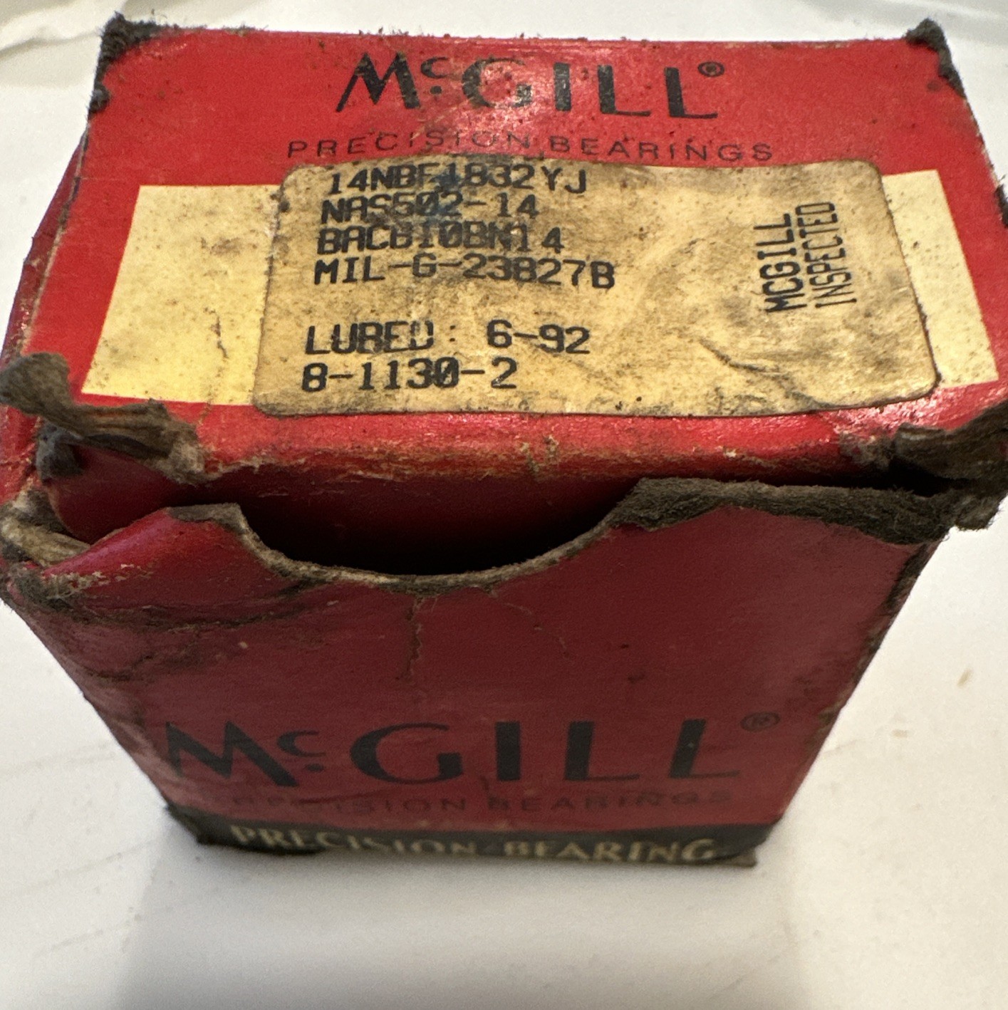 McGill BACB10BN14 Precision Aircraft Bearing NOS Boeing 707 Aerospace Vintage