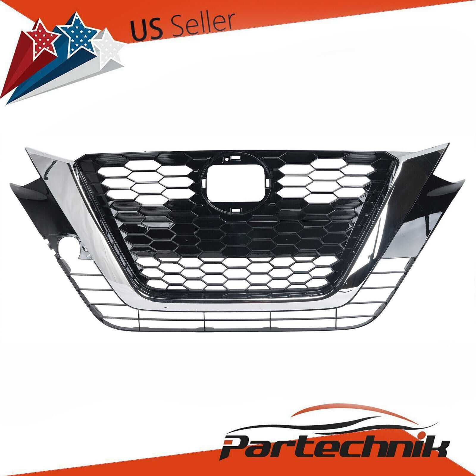 Fit For 2019-2022 Nissan Altima Front Upper Bumper Grille Chrome NI1200292