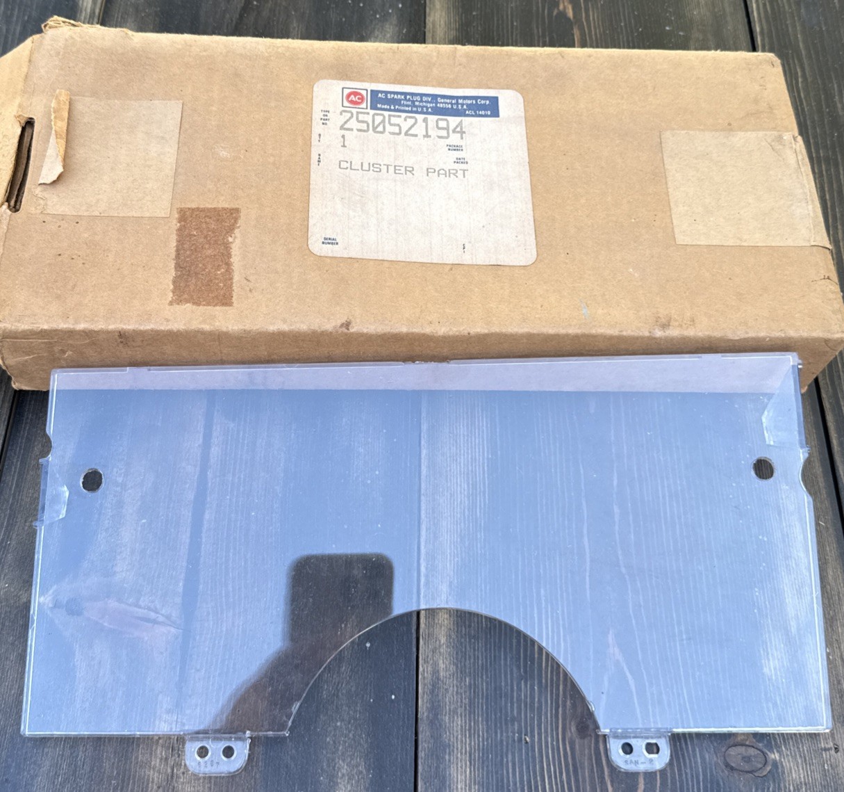 NOS 1986-89 Buick Skyhawk Firenza Dash Instrument Panel Cluster Lens Clear OEM 