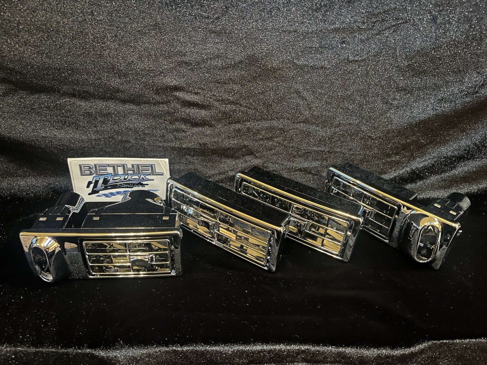 Kenworth W900 T600 T800 Chrome AC Dash Vent Complete Set Fits various models  