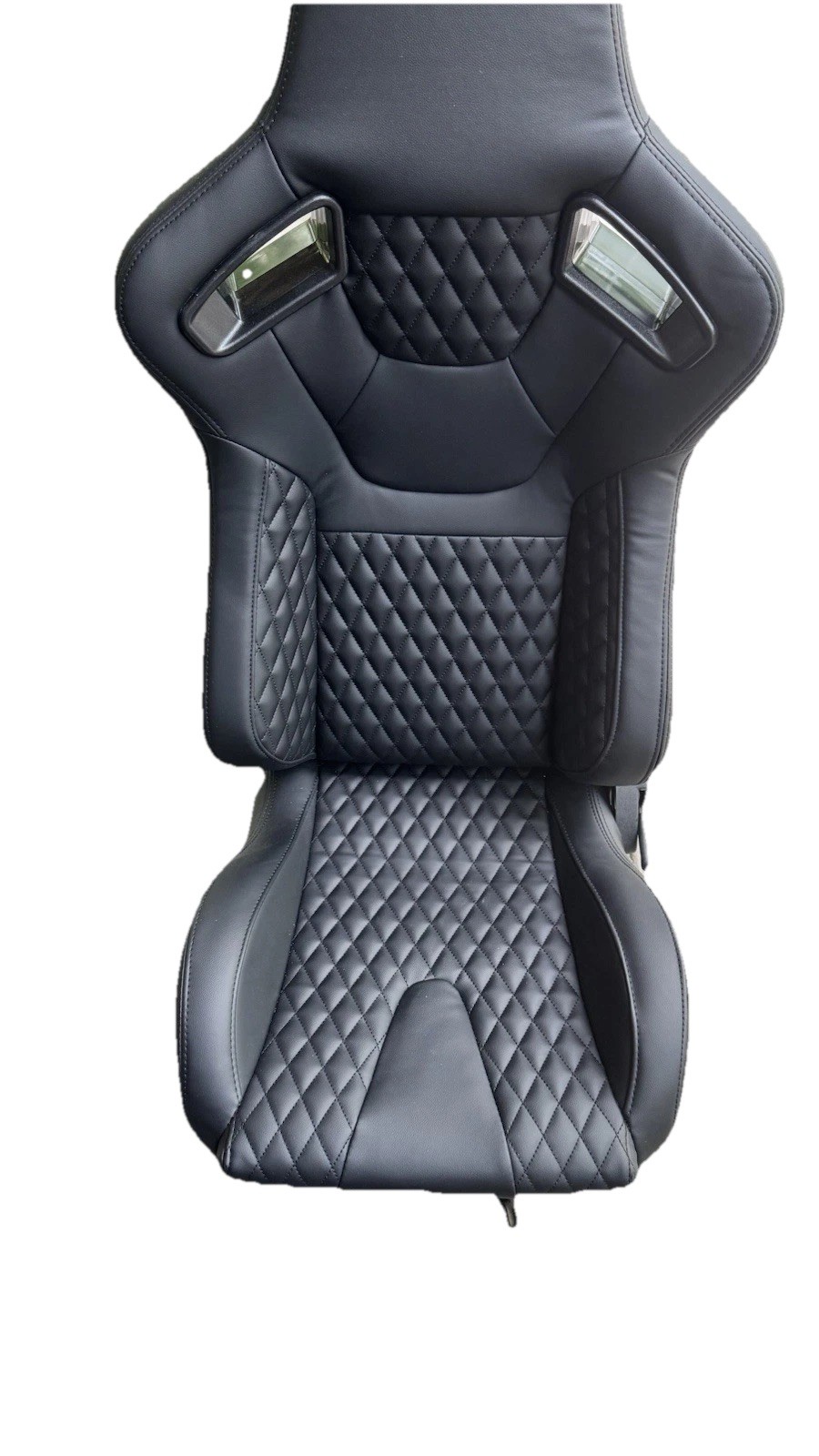 One pair of PVC leather Racing Seats with Universal Sliding Brackets One pair of PVC leather Racing Seats with Universal Sliding Brackets