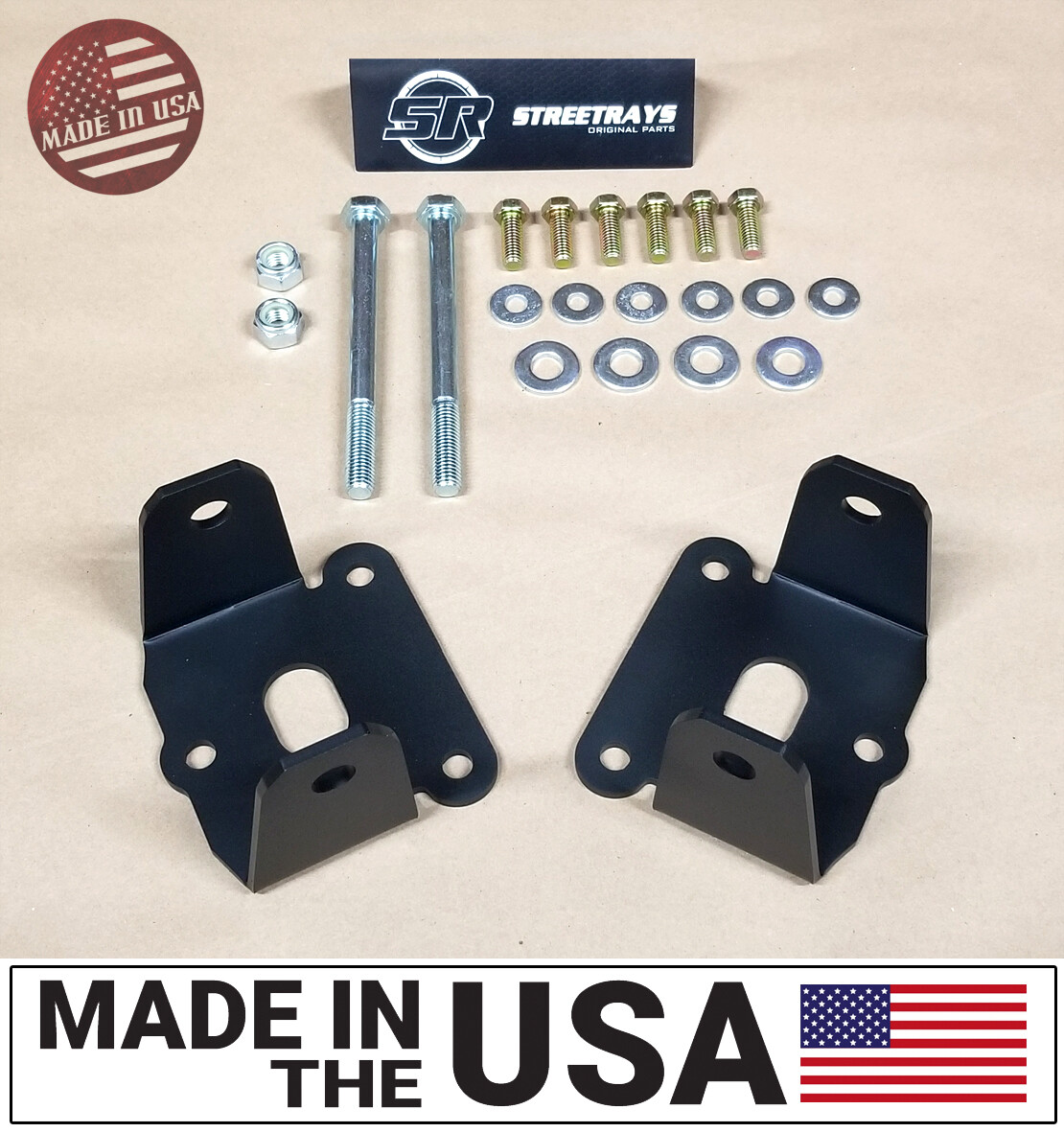 [SR] Heavy Duty SBC Solid Engine Motor Mount Clamshells FOR 1973-1981 GM F-Body