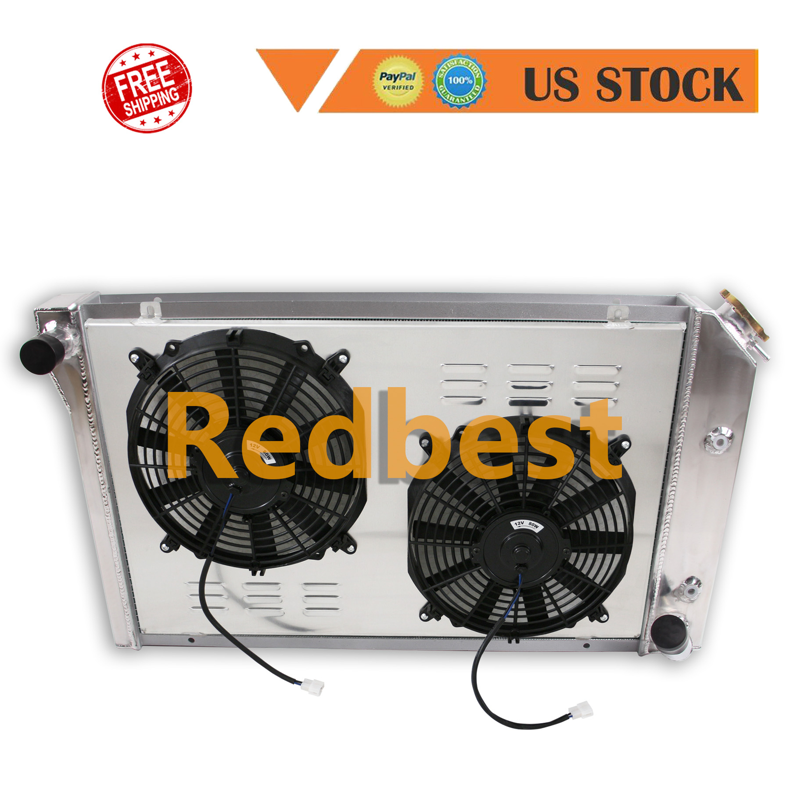 3Row Alu Radiator Shroud 2*12\