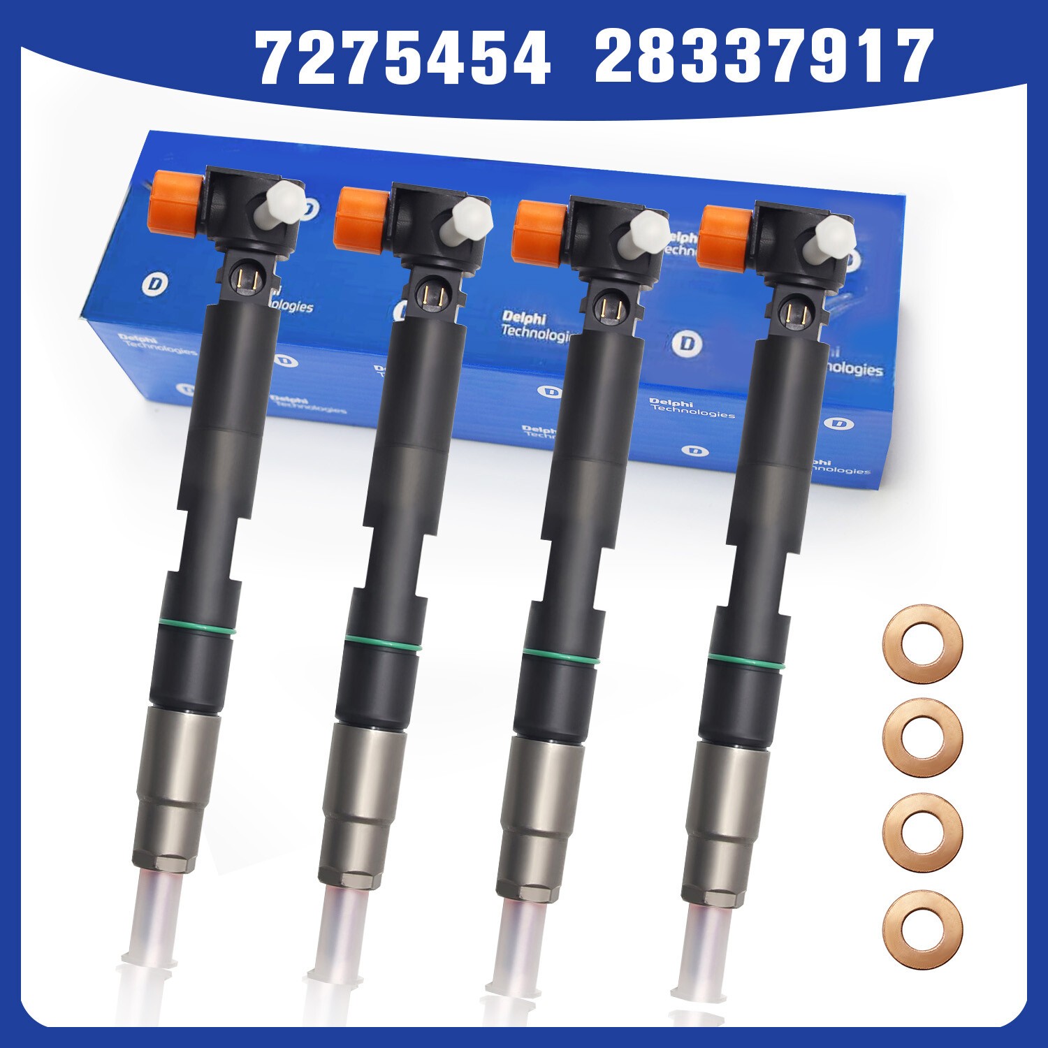 4PCS NEW Bobcat Injectors D24 Doosan Delphi 7275454 28337917 400903-00074D