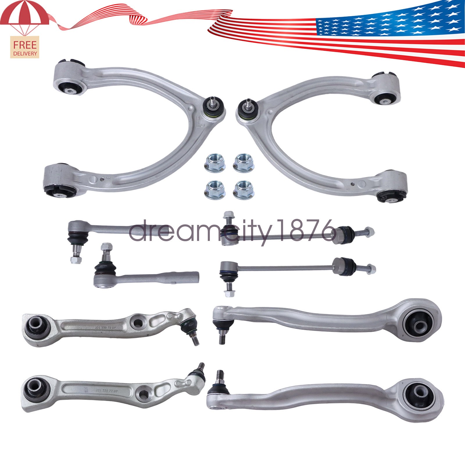 10x New Control Arm w/Ball Joint Sway Bar Link For Mercedes-Benz S400 S550 Front