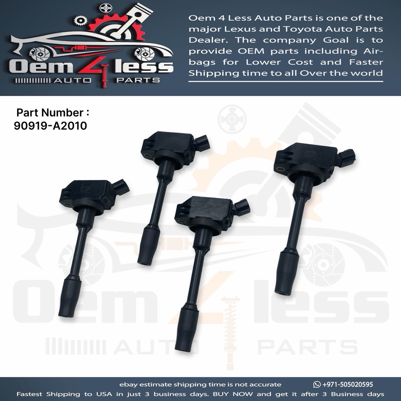 Toyota RAV4 2019 to 2025 4PCS Direct Ignition Coil OEM 90919-A2010