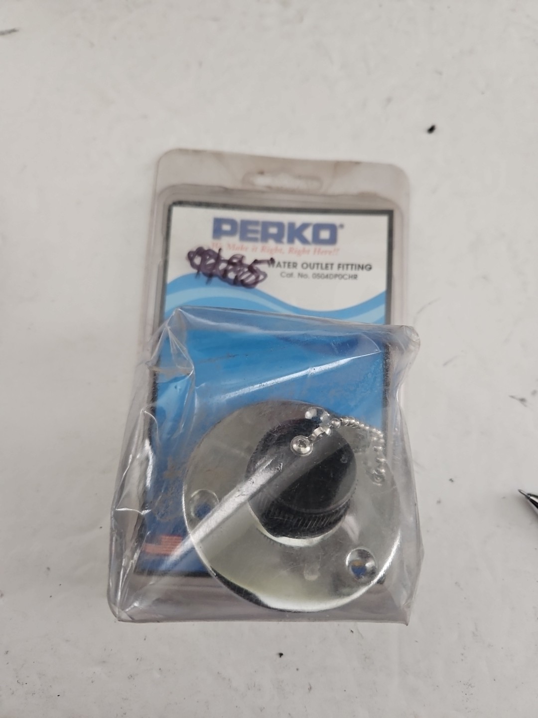 Genuine PERKO Water Outlet Fitting 0504DP0CHR NOS OEM BA22
