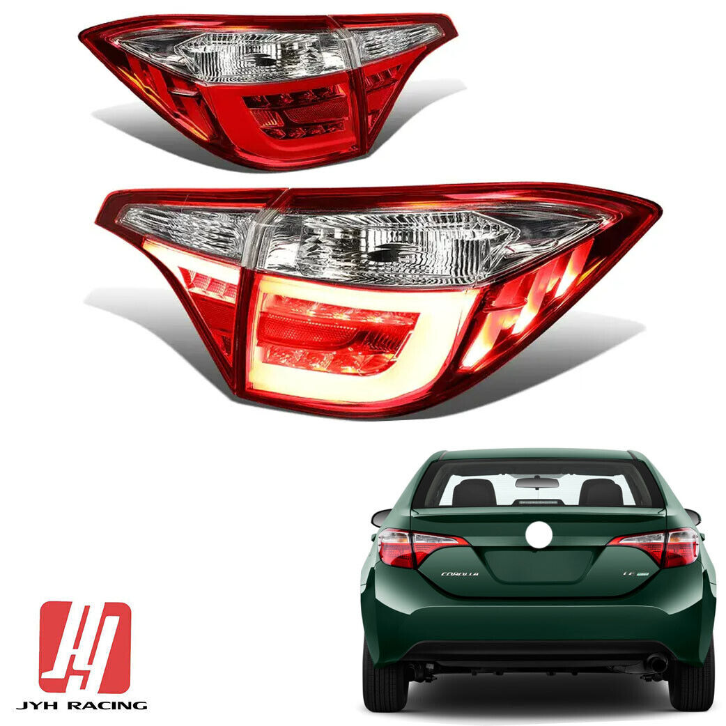 For 2014-2016 Toyota Corolla Full LED Projector Taillights Taillamps Red Set 4pc