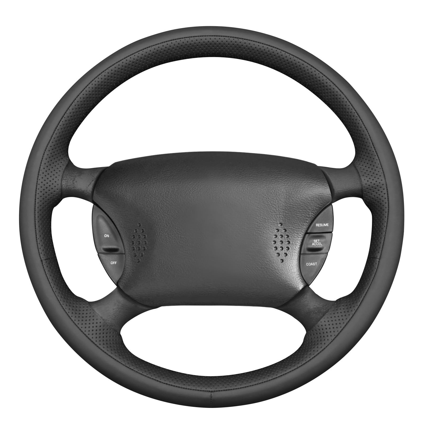 MEWANT Hand Sewn 3D Style Steering 6:3D Style(Black PU Leather&Black Thread) MEWANT Hand Sewn 3D Style Steering 6:3D Style(Black PU Leather&Black Thread)