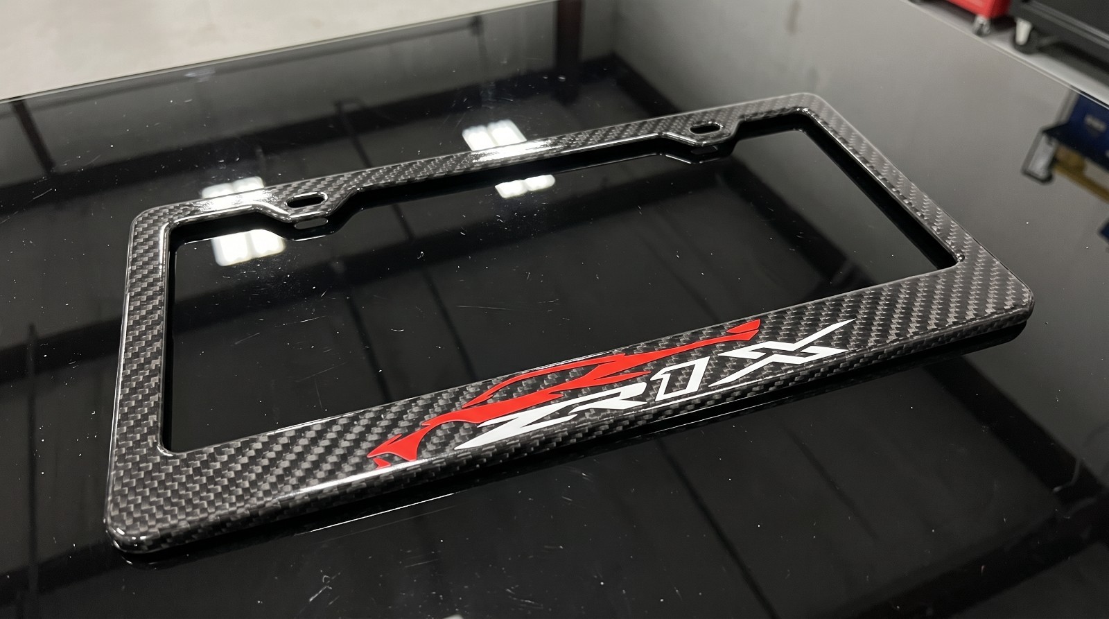 C8 ZR1X Corvette License Plate Frame 100% Real Carbon Fiber