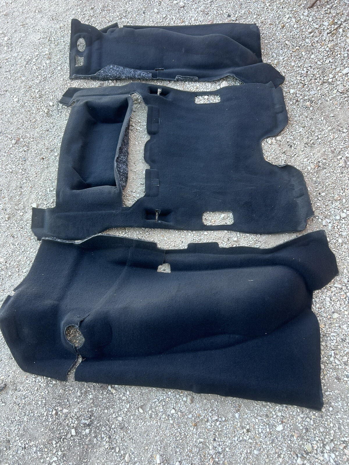 New Factory OEM Jeep JK Wrangler 2 Door Black Rear Carpet Set 2007 - 2010MINT