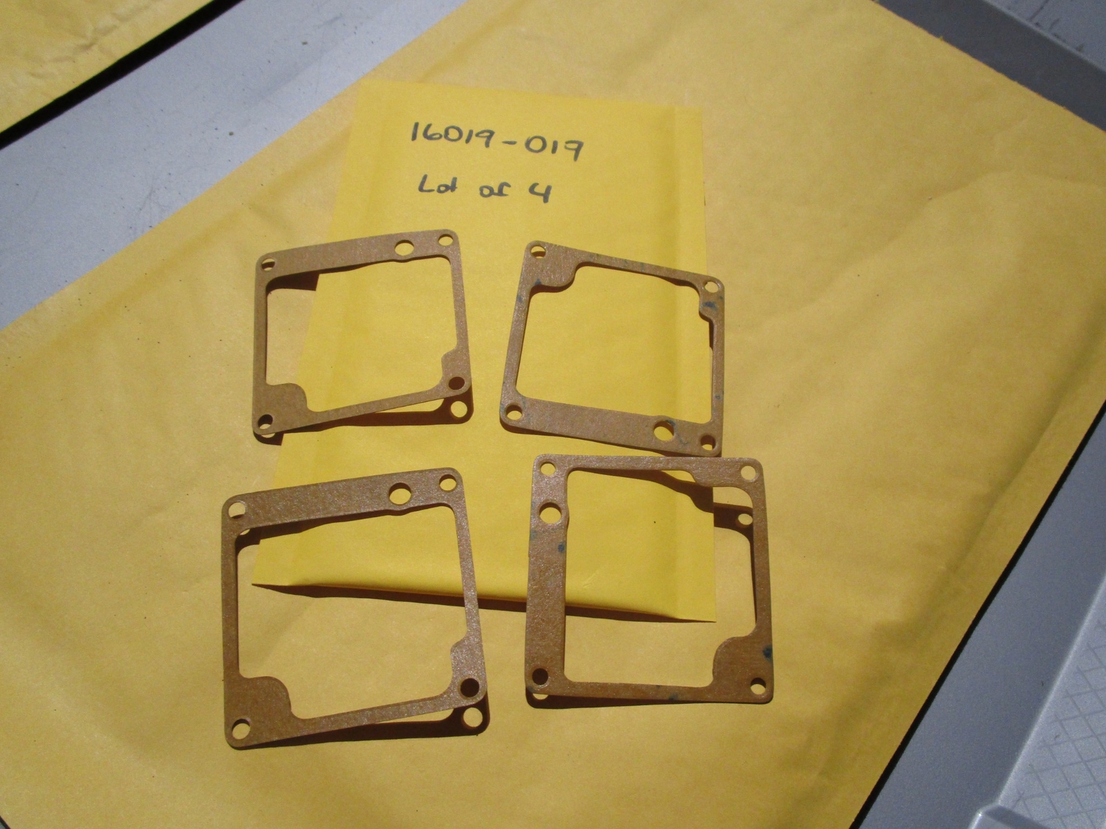 1973 74 75 KAWASAKI (4) CARBURETOR FLOAT CHAMBER GASKETS PART # 16019-019