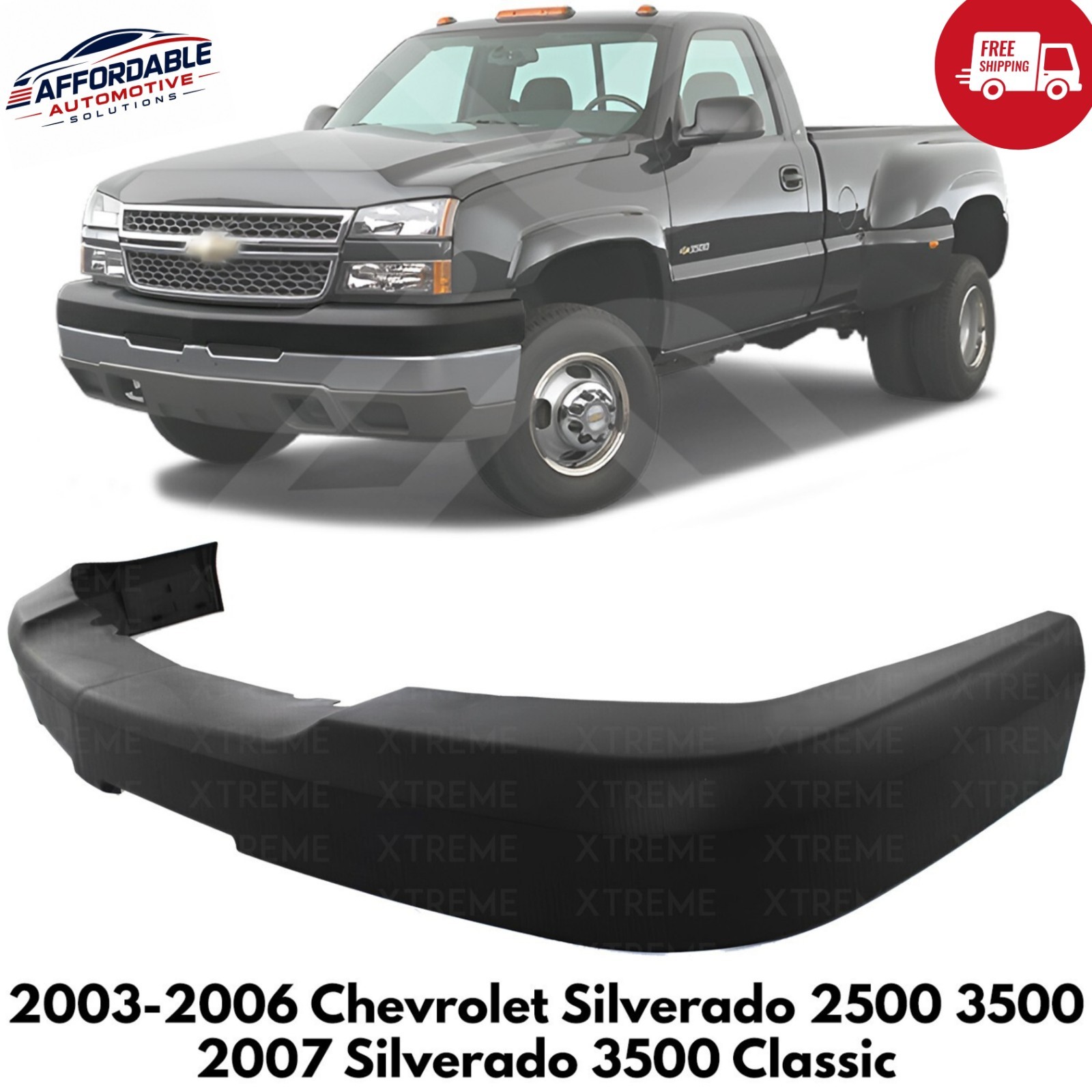 Front Bumper Upper Cover For 2003-2006 Chevrolet Silverado 2500 HD 3500
