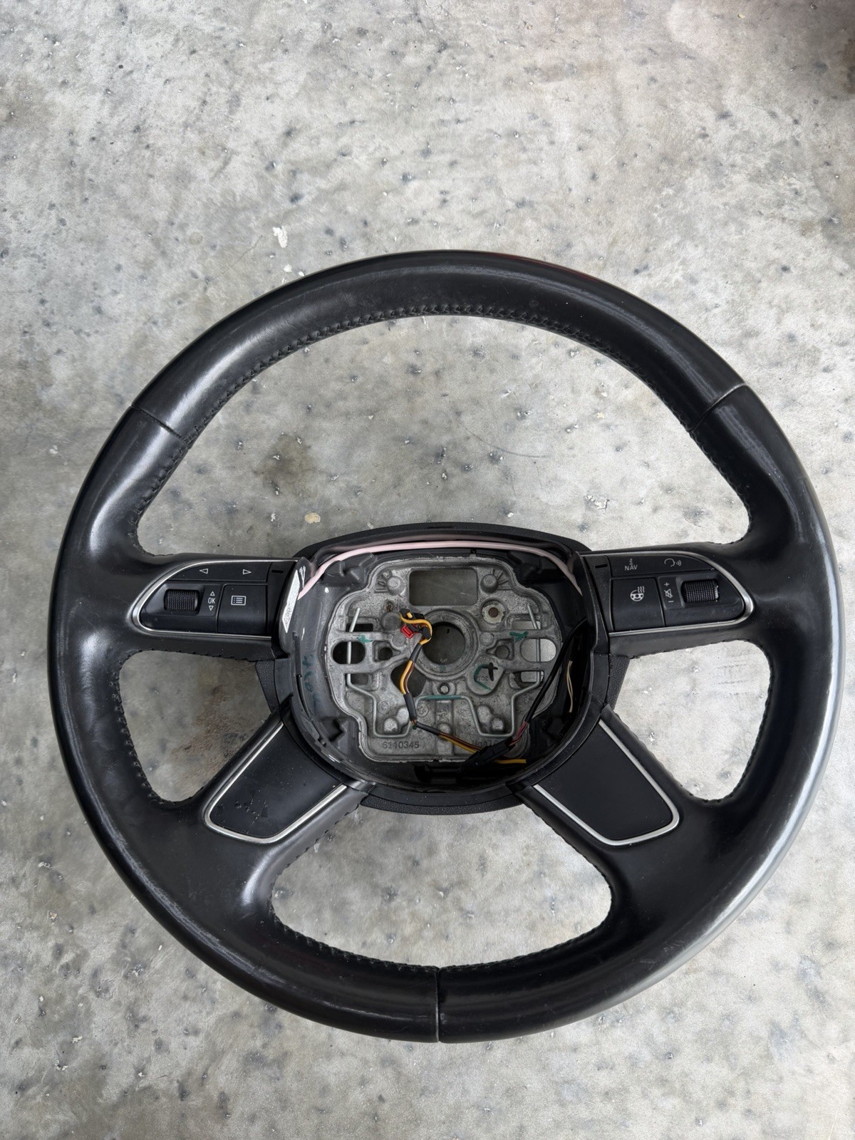 2014 Audi A6 C7 OEM Leather Heated Multifunction Steering Wheel Black