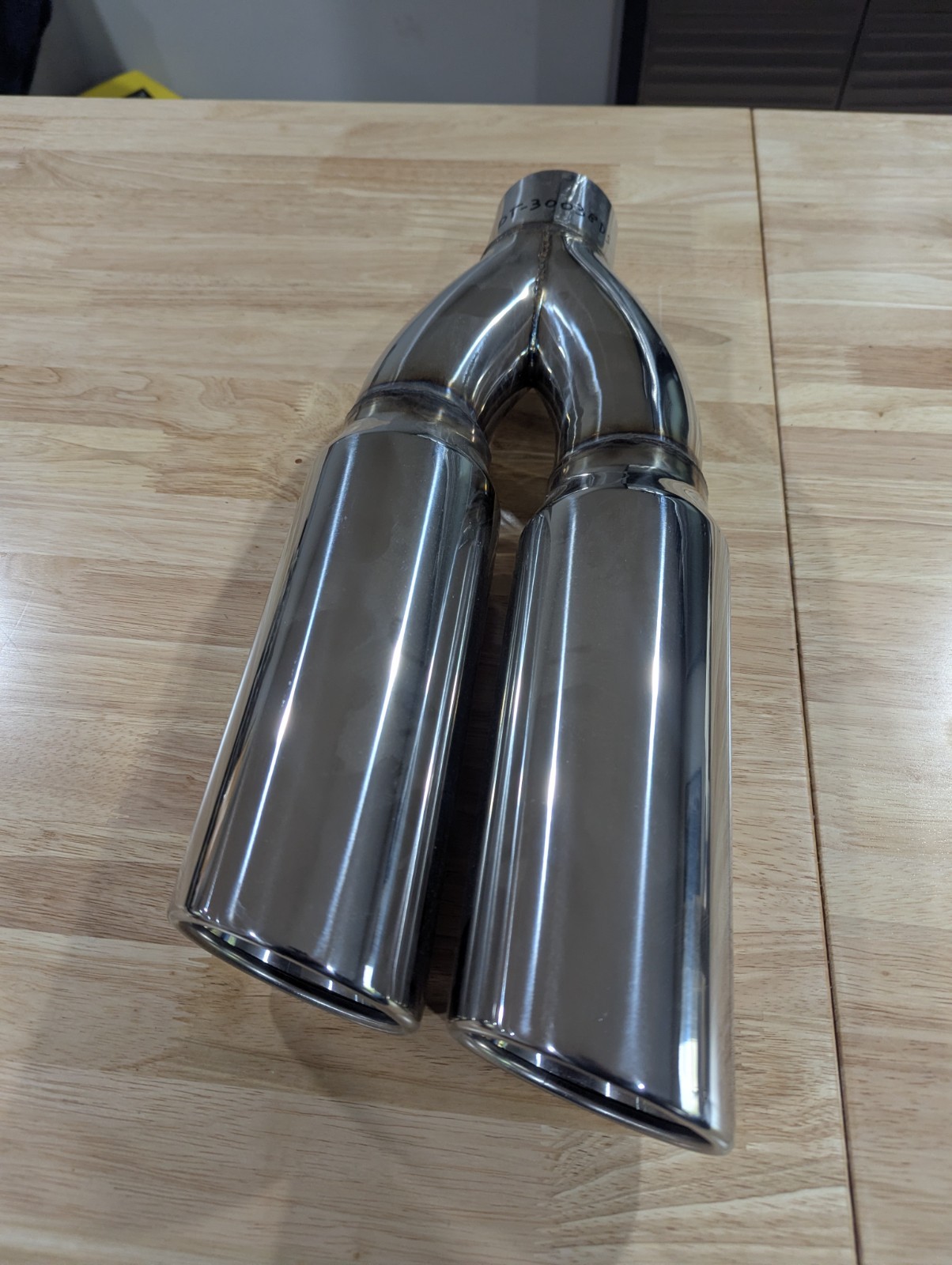 DT-30038DS DUAL DOUBLE WALL SIDEWAYS STAINLESS EXHAUST TIP 3\ DT-30038DS DUAL DOUBLE WALL SIDEWAYS STAINLESS EXHAUST TIP 3\