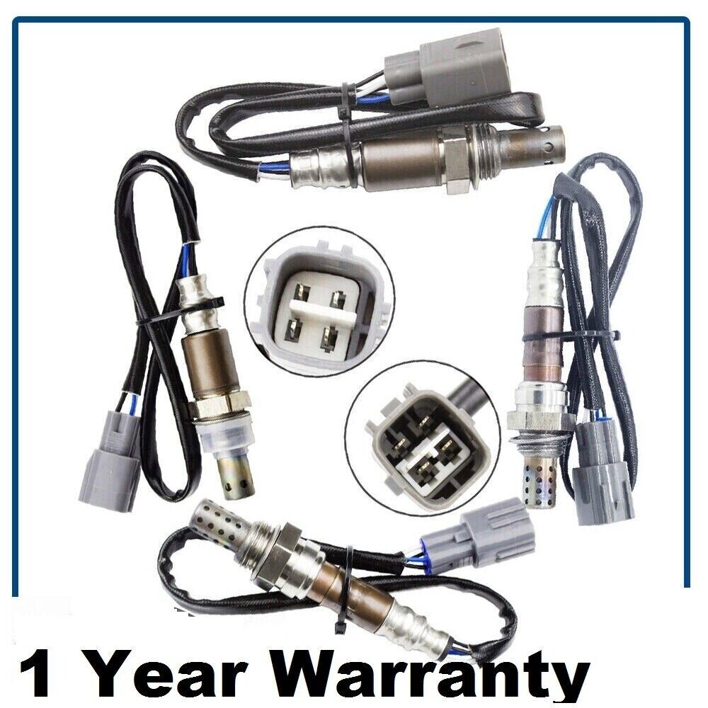 4PC Oxygen O2 Sensor 1&2 For 2001 2002 2003 Toyota Highlander 2.4L Upstream+Down