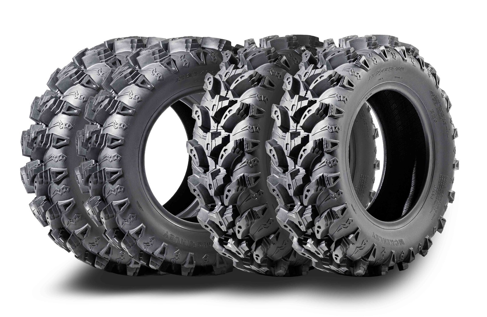 MCKINLEY UTV ATV Tires 26X9-12 6 Ply Super Mud 26X9X12 Offroad X611, Set 4