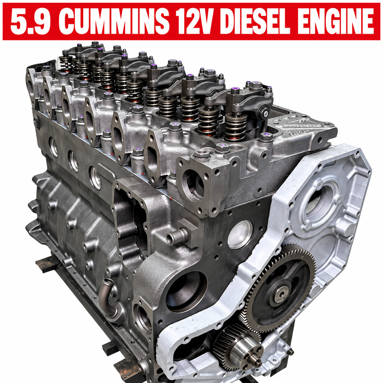 5.9 12 VALVE CUMMINS REMANUFACTURED DIESEL LONG BLOCK ENGINE 1994 - 1998