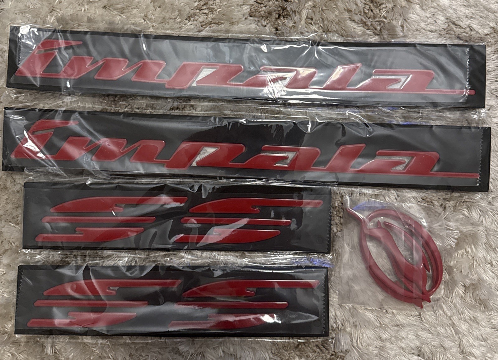 6pcs Red Fits 1994-1996 Impala Ss Emblem Rear Quarter Panel Letter Badge