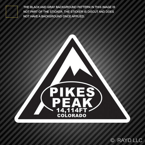 Triangle Pikes Peak Sticker co climbed feet hike camp outdoors 14114